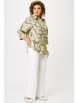 Брючный костюм артикул: 408+601 молочно+мультиколор от БелЭльСтиль - вид 5