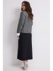 Юбочный костюм артикул: 2637 серый+черный от Магия Моды - вид 2