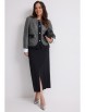 Юбочный костюм артикул: 2637 серый+черный от Магия Моды - вид 3