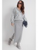 Юбочный костюм артикул: 2634 серый от Магия Моды - вид 7