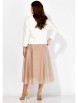 Юбочный костюм артикул: 1405 молочный, бежевый от ТАиЕР - вид 2