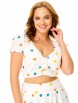Юбочный костюм артикул: M-7655 молоко «сердечки» от T&N - вид 3