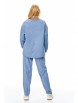 Брючный костюм артикул: М-7688 бархатистый голубой от T&N - вид 2