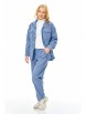 Брючный костюм артикул: М-7688 бархатистый голубой от T&N - вид 7