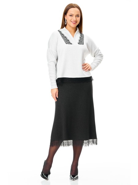 М-7722 черный и белый с блеском