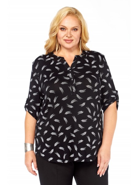 4068 черный с белым принтом