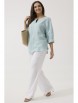 Брючный костюм артикул: 3134 мятный+белый от Ma Сherie - вид 13