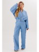 Брючный костюм артикул: 2118 голубой от AmberaStyle - вид 5