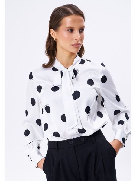 4013 белый в горох