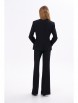 Брючный костюм артикул: 8045 черный от KaVaRi - вид 2