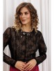 Блузка артикул: 15439 черный от GIZART - вид 1