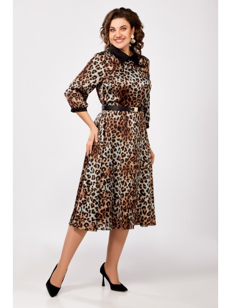 804.1 бледно-бирюзовый, принт «леопард»