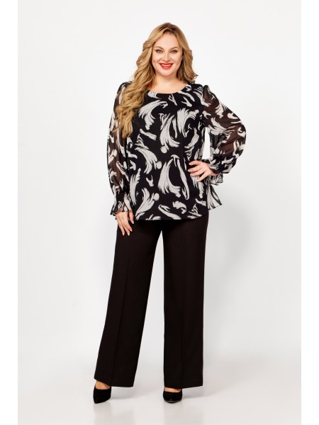 803.2 чёрный, в серебряный узор