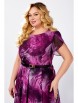 Нарядное платье артикул: 826 пурпурный, принт розы от Swallow - вид 4