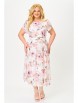 Нарядное платье артикул: 846 молочный, принт «розы» от Swallow - вид 1
