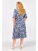 Нарядное платье артикул: 854 сине-молочный принт от Swallow - вид 2