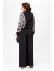Брючный костюм артикул: 2904 черный с бежевым от LadyStyleClassic - вид 6