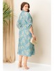Нарядное платье артикул: 1408 бирюзовый/цветы от VOLNA - вид 2