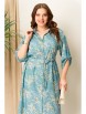 Нарядное платье артикул: 1408 бирюзовый/цветы от VOLNA - вид 3