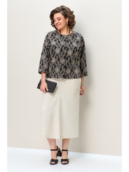 1344 светло-бежевый, черный