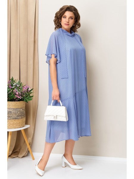 1422 голубой/горохи