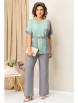 Брючный костюм артикул: 1417 бирюзово-серый от VOLNA - вид 1