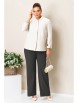 Брючный костюм артикул: 1401 молочно-белый, серый от VOLNA - вид 1