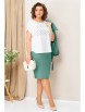 Юбочный костюм артикул: 1425 мятно-бирюзовый от VOLNA - вид 3